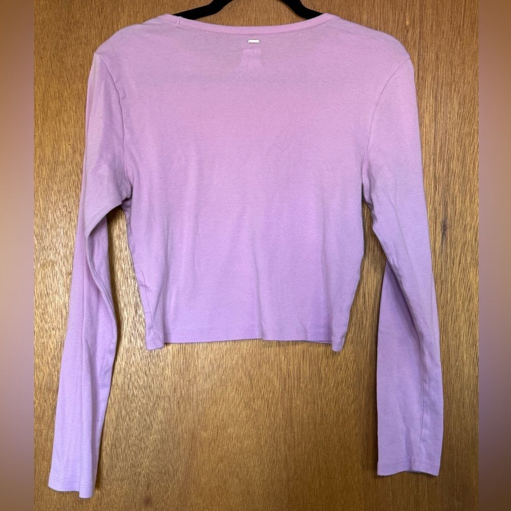Victoria Secret Pink Long Sleeve, Short Belly Shirt - Pink in Color